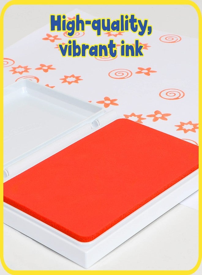 Ready 2 Learn Jumbo Washable Stamp Pad - Orange - 6.2"L x 4.1"W - Non-Toxic - Fade Resistant - Ideal Size for Baby Handprints and Footprints - Image 5